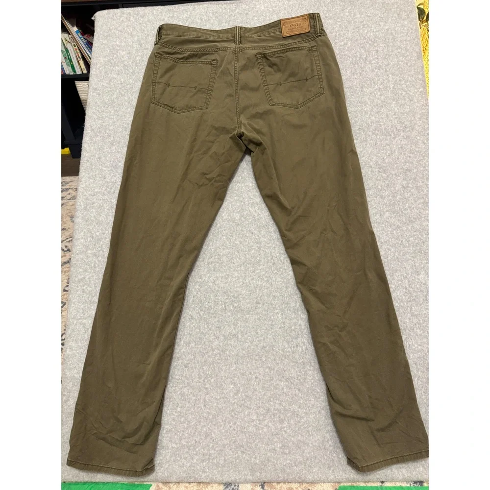 Polo Ralph Lauren Authentic Dungarees Mens 36x34 Olive Green Straight Leg Pants